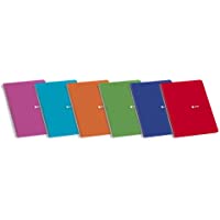 Enri 100430104 - Cuaderno rayado- A5- 80 hojas- Pack 10 Cuadernos- colores aleatorios- 4º